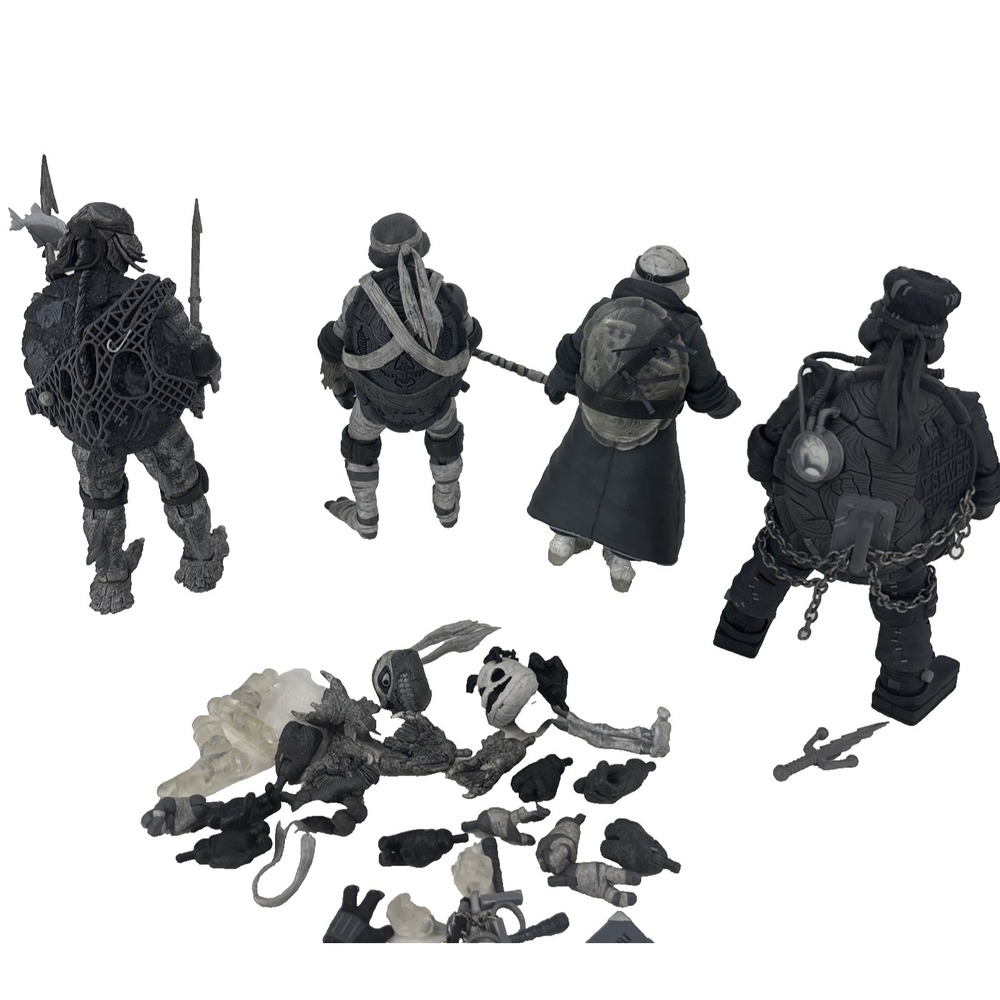Neca Toys TMNT Universal Monsters Black White Action Figure Lot Set Of 4 - Picture 7 of 11